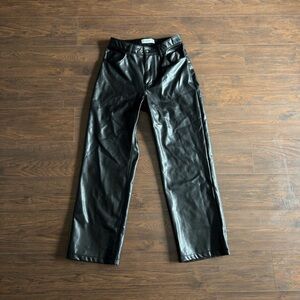 Abercrombie & Fitch Black Leather Look Pants